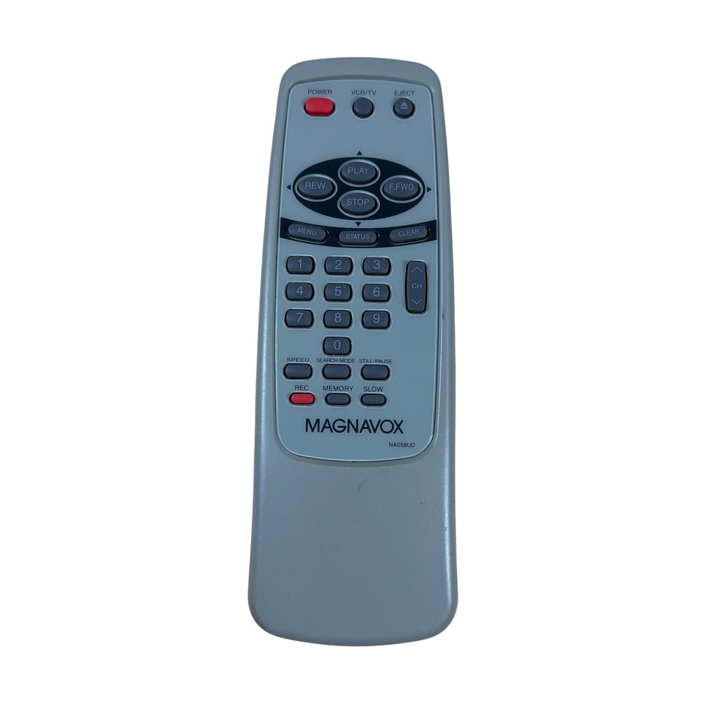 Magnavox NA058UD VCR TV Remote Control Gray Replacement